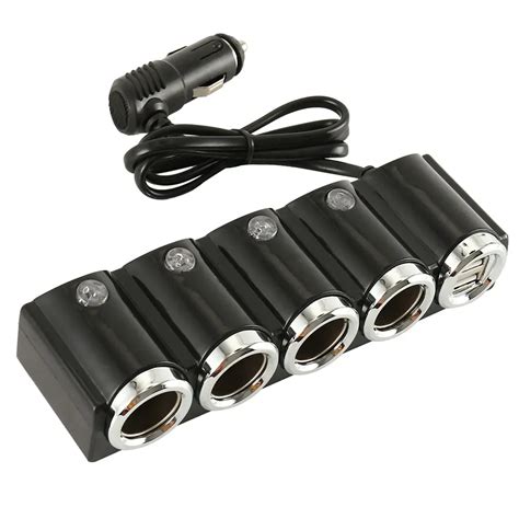 Universal Car Charger 12V 24V 4 Way Cigarette Lighter Multi Socket Auto