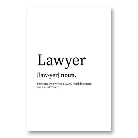 Lawyer Definition Typography Wall Art Typography Wall Art Typography Definition Typography