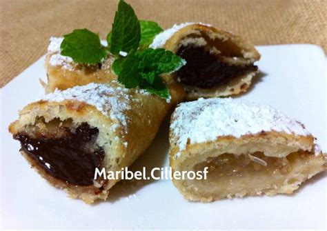 Empanadillas caseras de chocolate y de cabello de Ángel Receta de