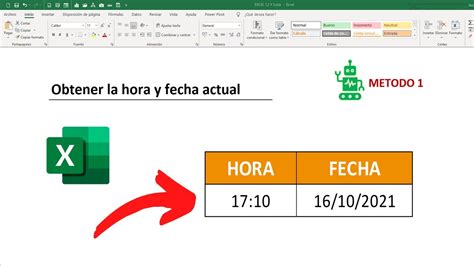 Como Obtener La Hora Y La Fecha Actual En Excel Insertar Fecha Y Hora