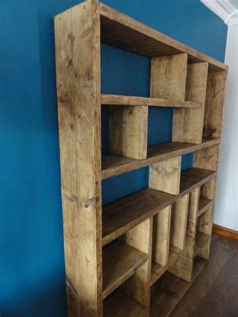 Reclaimed Wood Bookcase Shelving Unit Bookshelf Og Etsy In