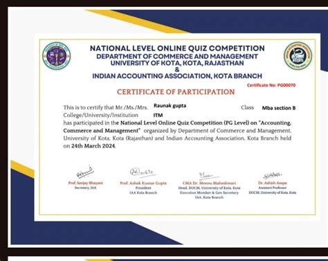 Raunak Gupta on LinkedIn: #itmgoi #universityofkota # ...
