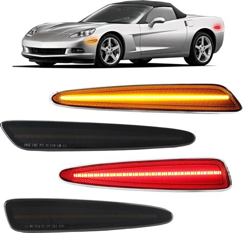 Amazon Roccs Pcs Led Amber Red Side Marker Lights Compatible