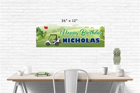 Golf Birthday Party Banner, Sports Birthday Kids Golf Birthday Banner ...