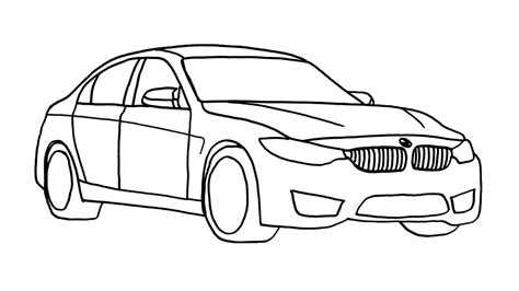 How To Draw A Bmw Car Easy Step By Step Kolay Bmw Nasıl Çizilir Bmw