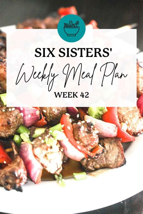 Six Sisters Stuff Free Weekly Meal Plan Week 26