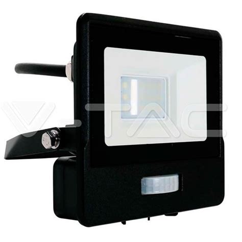 PROYECTOR LED C SENSOR V TAC 10W 800Lm LUZ FRÍA VT 118S 1