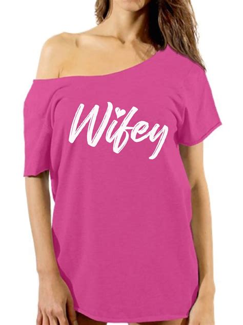 Mezee Mezee Wifey Shirt Off The Shoulder Wife T Shirt For Women