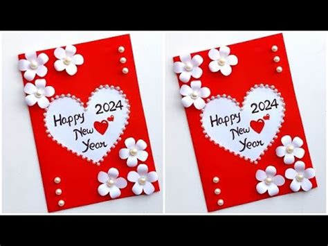 New Year Card Making Handmade Diy Happy New Year Greeting Card