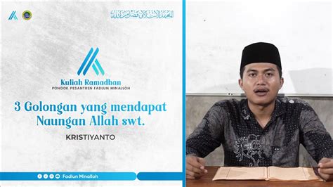 Golongan Yang Mendapat Nauangan Allah Swt Kristiyanto Kuliah