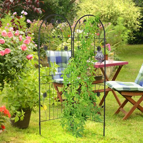 Relaxdays Grigliati Per Rampicanti Set Da 2 HxL 150 X 50 Cm Supporti