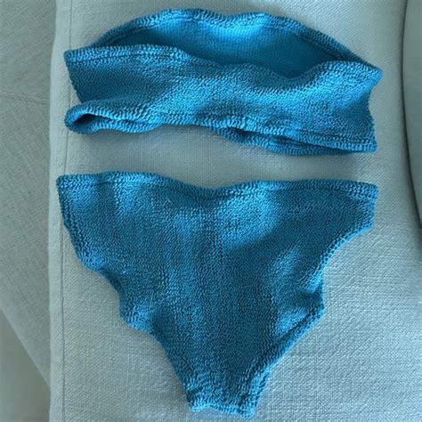 Hunza G Swim Hunza G Blue Bandeau Bikini Price Is Firm Poshmark