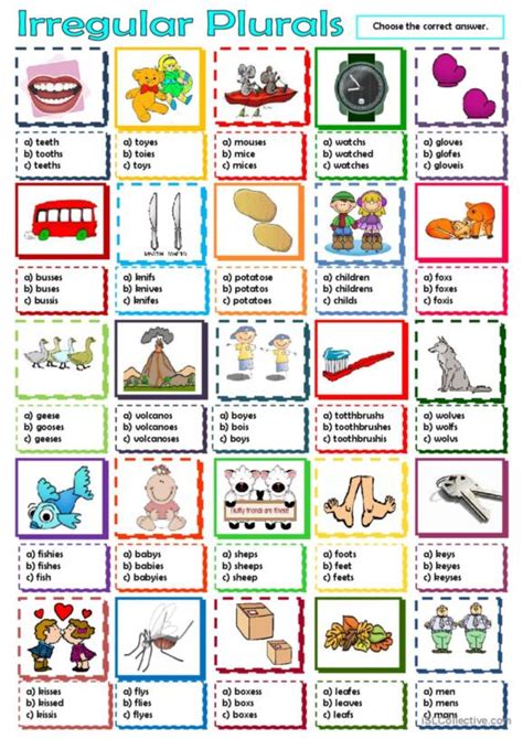 3 Plural Nouns Irregular Plurals Warmer Filler Cooler S…