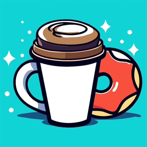 Premium Vector | Coffee and donuts vector illustration of coffee and donuts