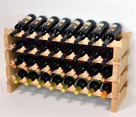 Amazon Modular Wine Rack Pine Wood Bottle Capacity Storage