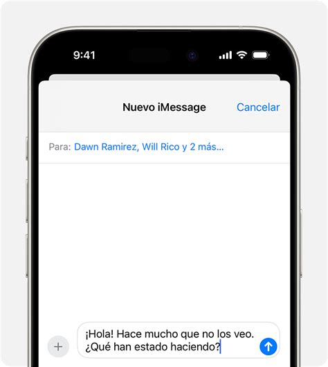 Enviar un mensaje de texto grupal en el iPhone o iPad Soporte técnico