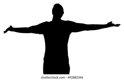 Man Silhouette Arms Raised 626x626 Stretching Man Silhouette Raising