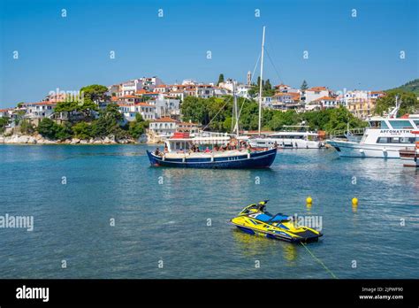 View Of Belvedere Skiathos Old Port And Skiathos Town Skiathos Island