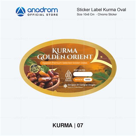 Jual Sticker Label Kurma Oval Sticker Kurma Sukari Khalas Ajwa