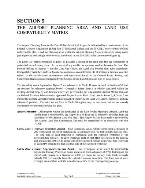 Pdf Airport Land Use Plan Section Land Use Compatibility