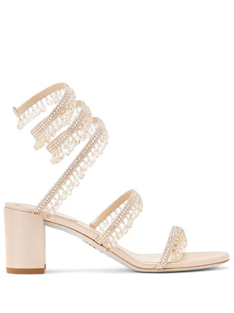 René Caovilla Chandelier crystal embellished Sandals Farfetch