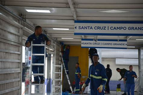 Obra em estação do BRT que vai retomar ligação expressa entre Campo