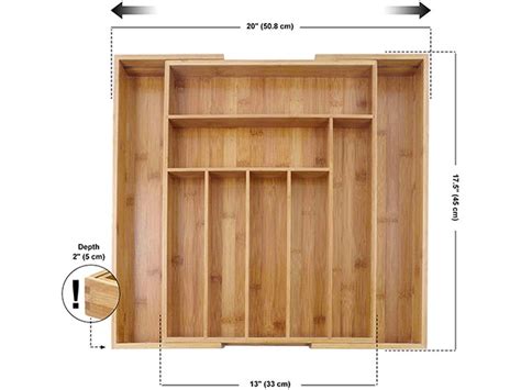 Dynamic Gear Expandable Bamboo Drawer Organizer Stacksocial