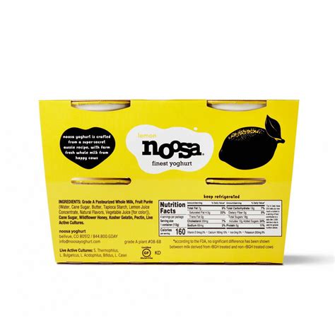 Noosa Lemon Yogurt 4ct4oz Cups 4 Ct 4 Oz Shipt