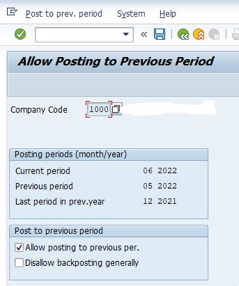 Solved Posting Only Possible In Periods 0000 00 And 0000 SAP
