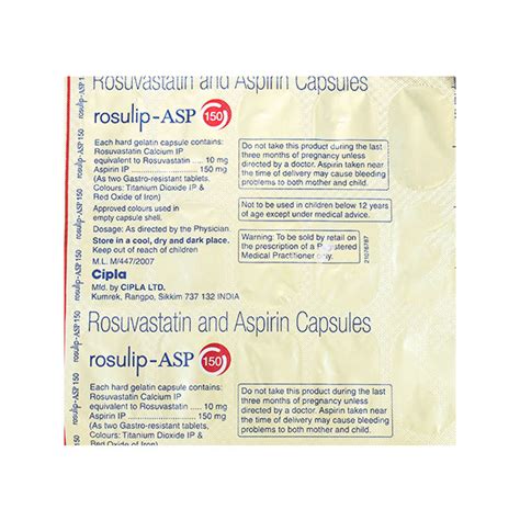 Rosulip Asp 10150mg Capsule 15s Price Uses Side Effects Netmeds