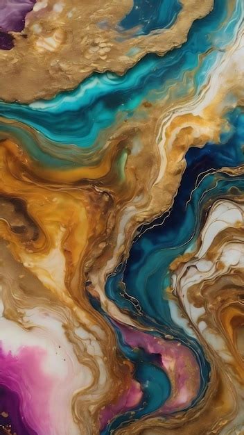 Premium AI Image Natural Luxury Abstract Fluid Art Painting In