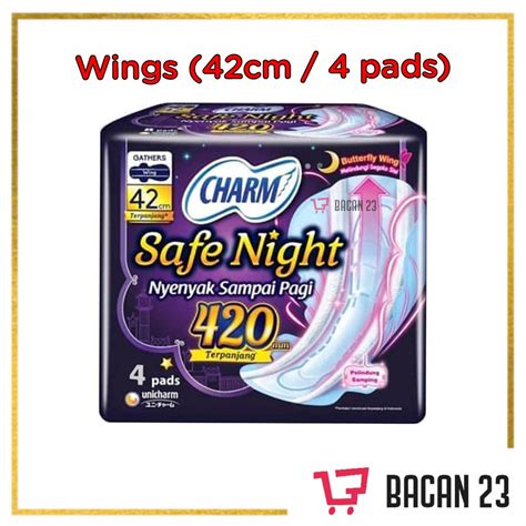 Jual Charm Safe Night Wings Cm Pads Pembalut Sayap