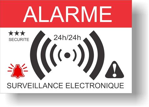 Autocollants Dissuasifs Alarme Surveillance Lectronique Lot De