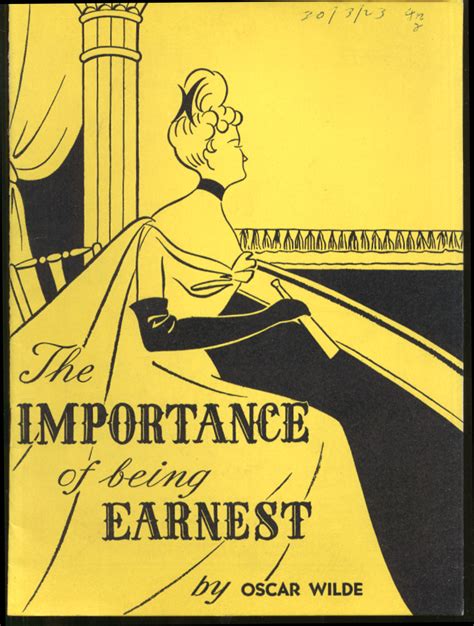 Importance Of Being Earnest Tokyo Amateur Dramatic Club Program