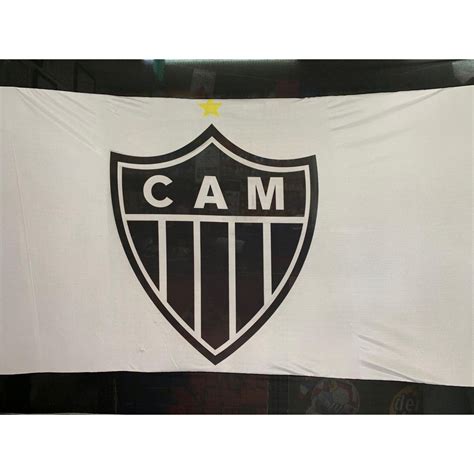 Bandeira Do Atl Tico Mineiro X Tecido Escudo Estampado