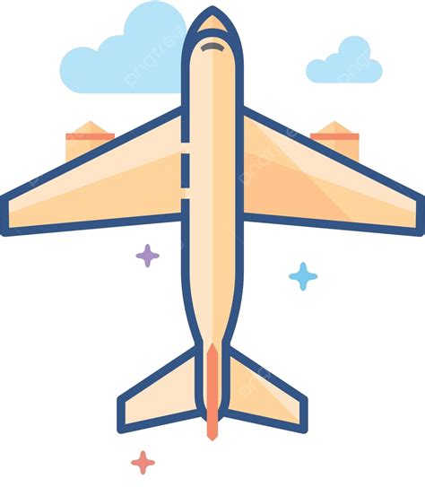 Flat Color Icon Airplane Fuselage Aero Plane Flat Vector, Fuselage ...