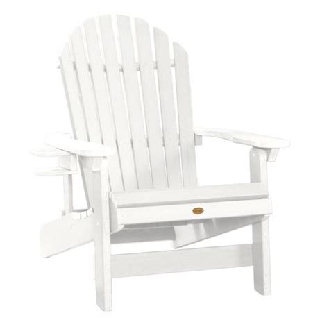 Highwood The Adirondack Collection White Plastic Stationary Adirondack