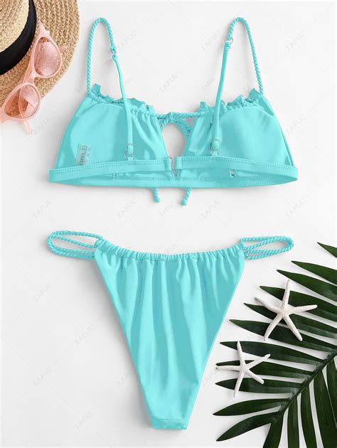 Off Zaful Ensemble De Bikini Tress Nou Avec Trou De