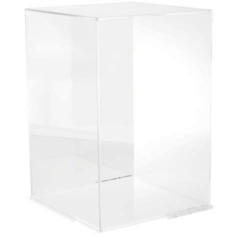 Plymor Clear Acrylic Display Case With Clear Base Mirror Back W X