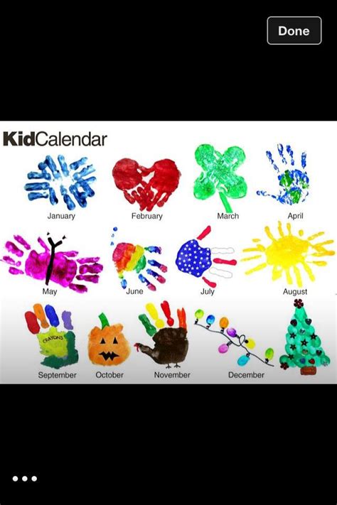 Childrens Handprints For Every Season Kids Calendar Handprint