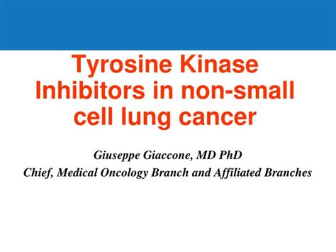 Ppt Tyrosine Kinase Inhibitors In Non Small Cell Lung Cancer