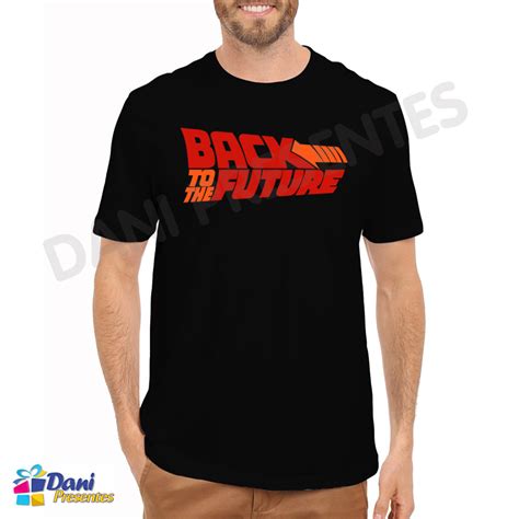 Camiseta De Volta Para O Futuro Logo Preta Dani Presentes