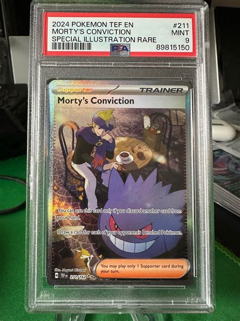 Pokémon Mortys Conviction 211 162 Special Illustration Rare PSA 9 eBay