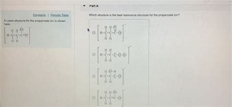 Solved Part A Constants 1 Periodic Table Which Structure Is Chegg