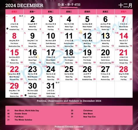 Chinese Calendar Festivals Holidays