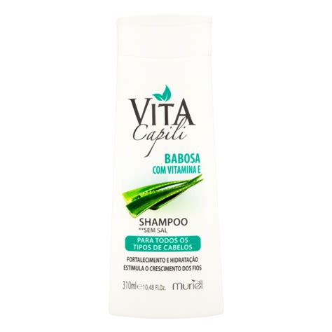 SHAMPOO MURIEL VITA CAPILI BABOSA FRASCO 310ML GTIN EAN UPC