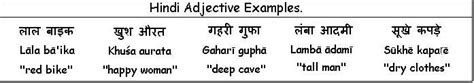 Hindi Grammar Introduction Hindi Grammar Rules Adjective Words