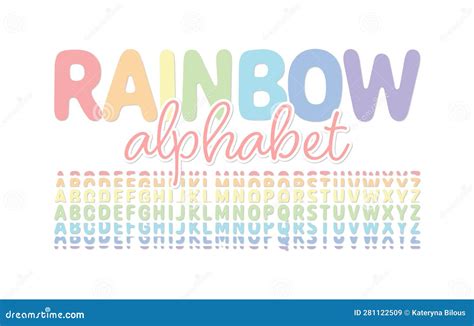 Rainbow D Alphabet Letter Stripes Logo Icon Design Cartoon Vector