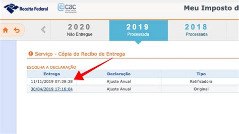 Como Recuperar O Número Do Recibo Do Imposto De Renda 2019