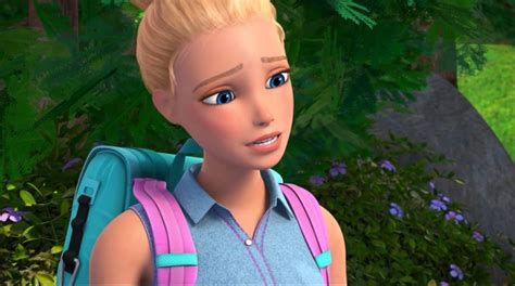 A Cartoon Character With Blonde Hair Wearing A Blue Shirt And Pink